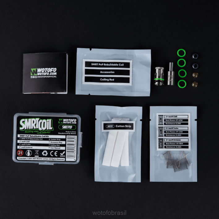 WOTOFO Brasil - kit bebê smrt v8 T2XB341 Wotofo SMRT kit de bobina reconstruível