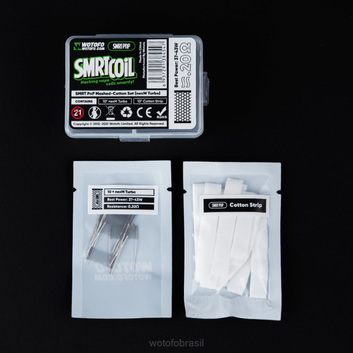 WOTOFO disposable - nexmesh turbo T2XB339 Wotofo SMRT conjunto malha-algodão pnp