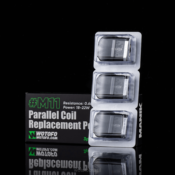 WOTOFO vape pods - bobina paralela m11 embutida 3pcs T2XB57 Wotofo MANIK mini cápsula de substituição