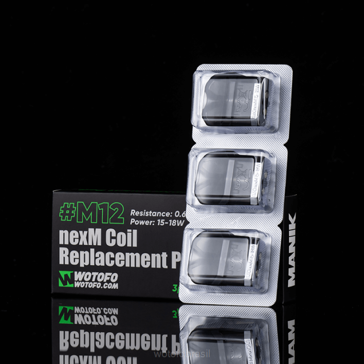 WOTOFO vape pods - bobina paralela m11 embutida 3pcs T2XB57 Wotofo MANIK mini cápsula de substituição